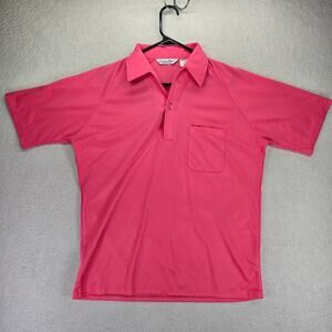 Vtg Carina Ford Polo Shirt Mens M Disco Shine USA 70s Johnny Collar Point
